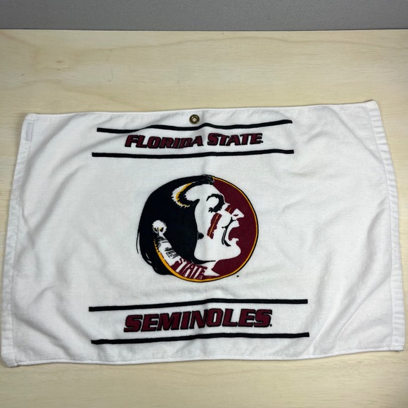 Team Effort Other - Florida State Seminoles Golf Towel Team Effort White Embroidered Cotton FSU NCAA
